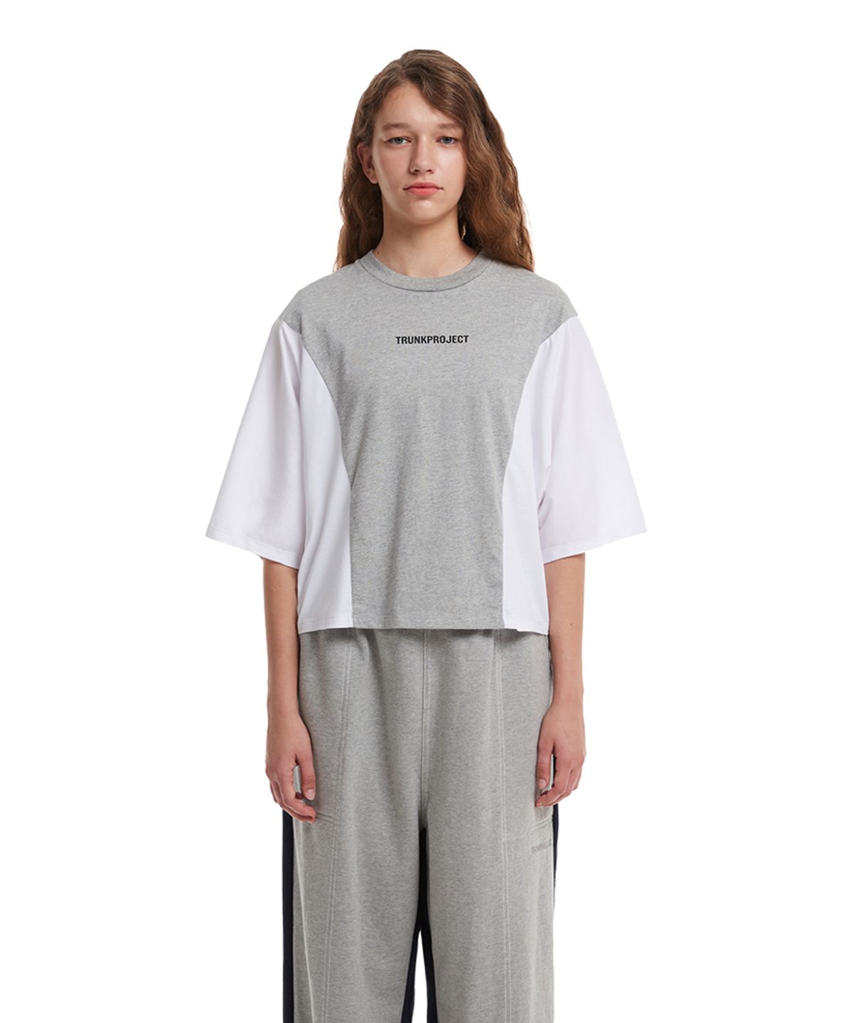 트렁크프로젝트(TRUNK PROJECT) Colorblocked T-Shirt_Grey