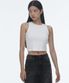 우먼즈 레이서 백 크롭 탱크 탑 [화이트]