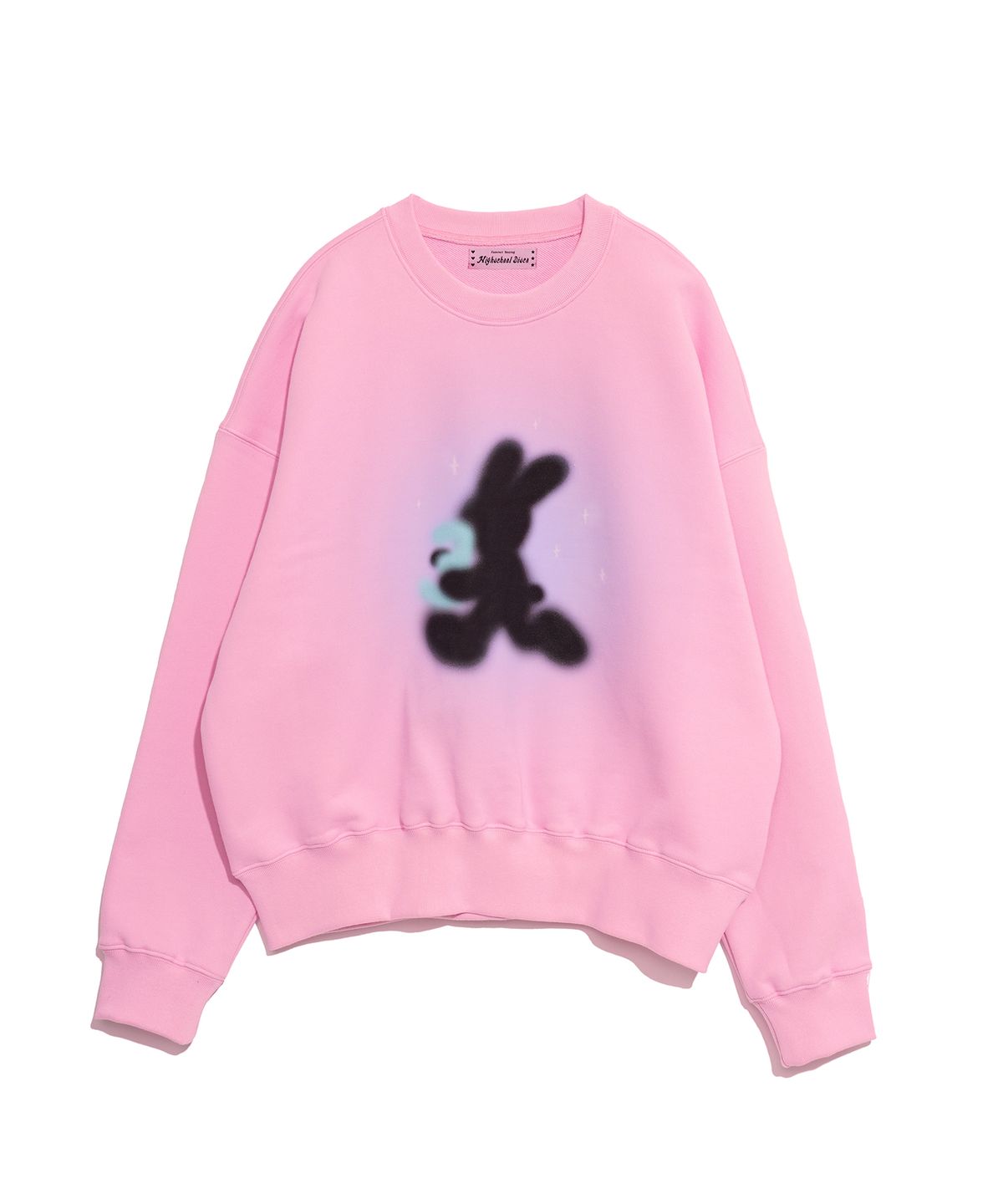하이스쿨디스코(HIGH SCHOOL DISCO) BLACK RABBIT SWEATSHIRT_PINK