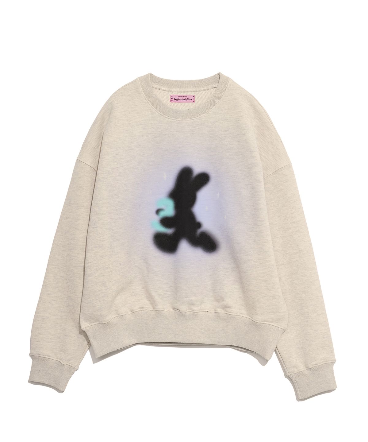 하이스쿨디스코(HIGH SCHOOL DISCO) BLACK RABBIT SWEATSHIRT_OATMEAL