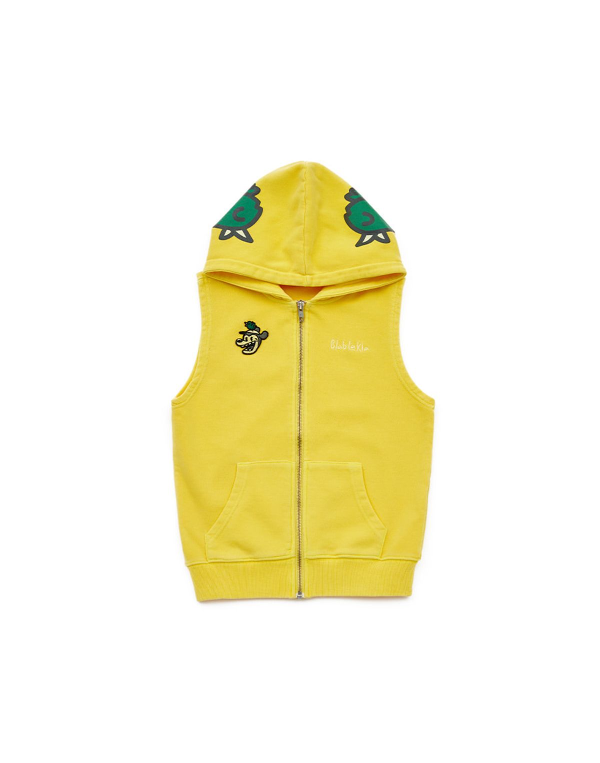 블라블라키아(BLABLAKIA) HOODY VEST (YELLOW)