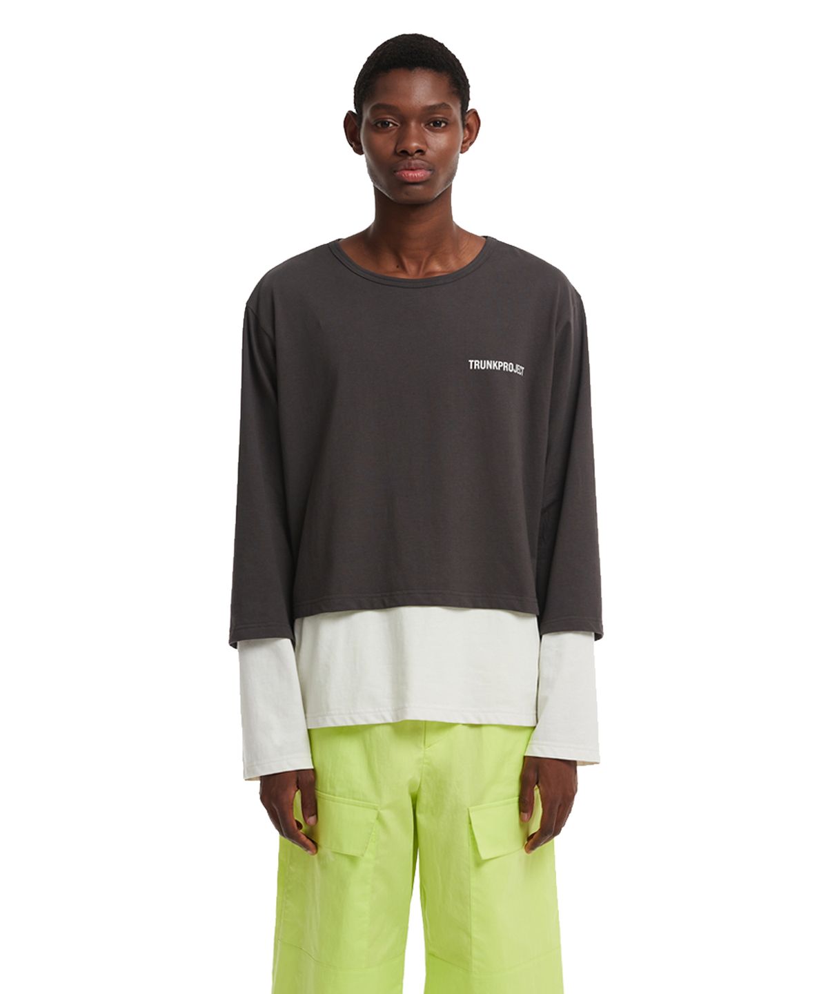 트렁크프로젝트(TRUNK PROJECT) 88 Layered long sleeves T-Shirt_Grey