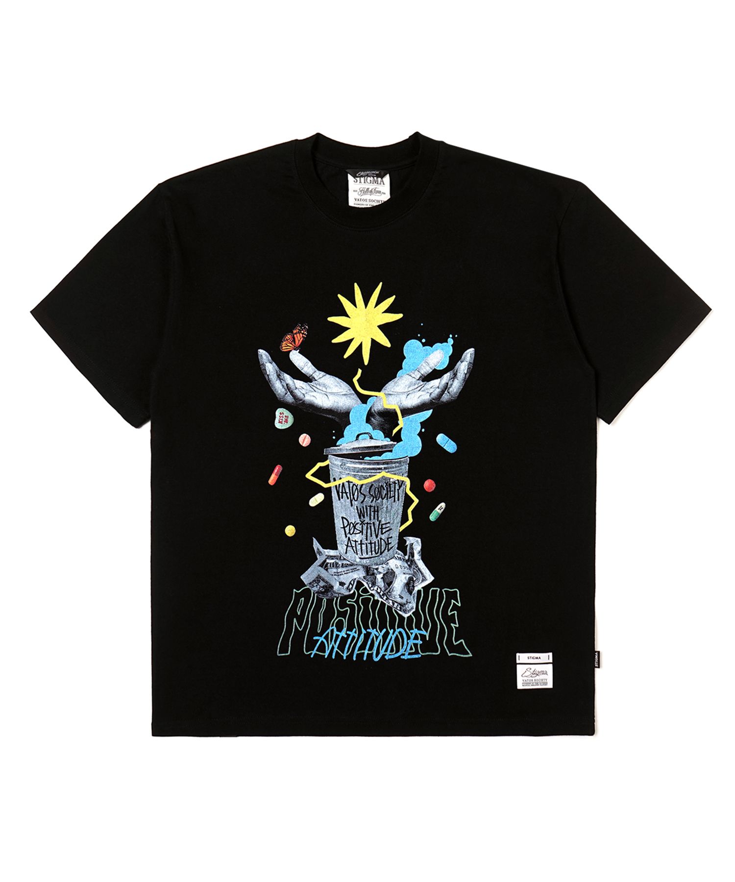 [ STIGMA ]★23 ATTITUDE STANDARD FIT T-SHIRTS MUSINSA | STIGMA 23 ATTITUDE STANDARD FIT T-SHIRTS BLACK