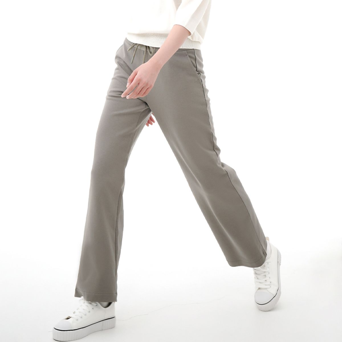 아쿠드(ACUD) Bending Jersey Semi Wide Pants _KH.Grey