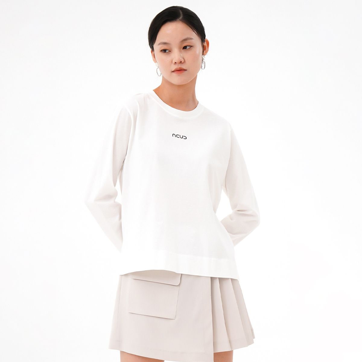 아쿠드(ACUD) Long Sleeve Logo T-shirt _White