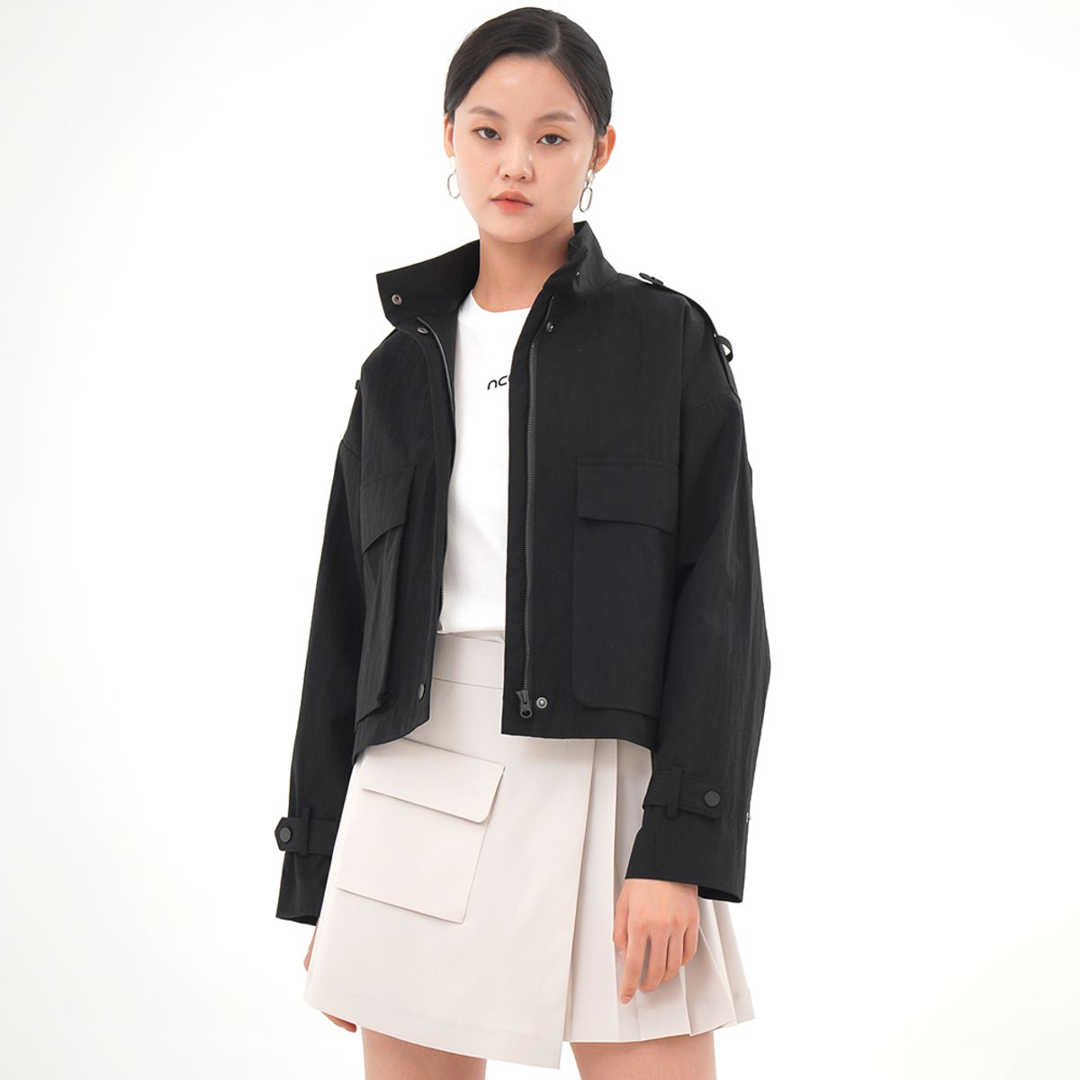 아쿠드(ACUD) Pocket Zip-up Jumper _Black