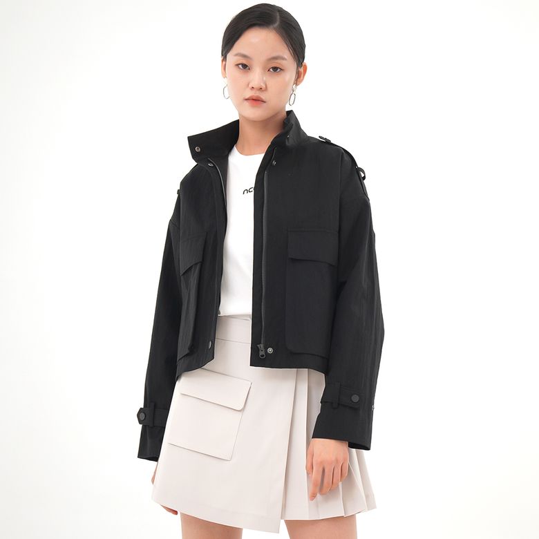 Pocket Zip-up Jumper _Black