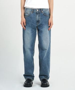 DEN0463 SAND BLUE WIDE JEANS