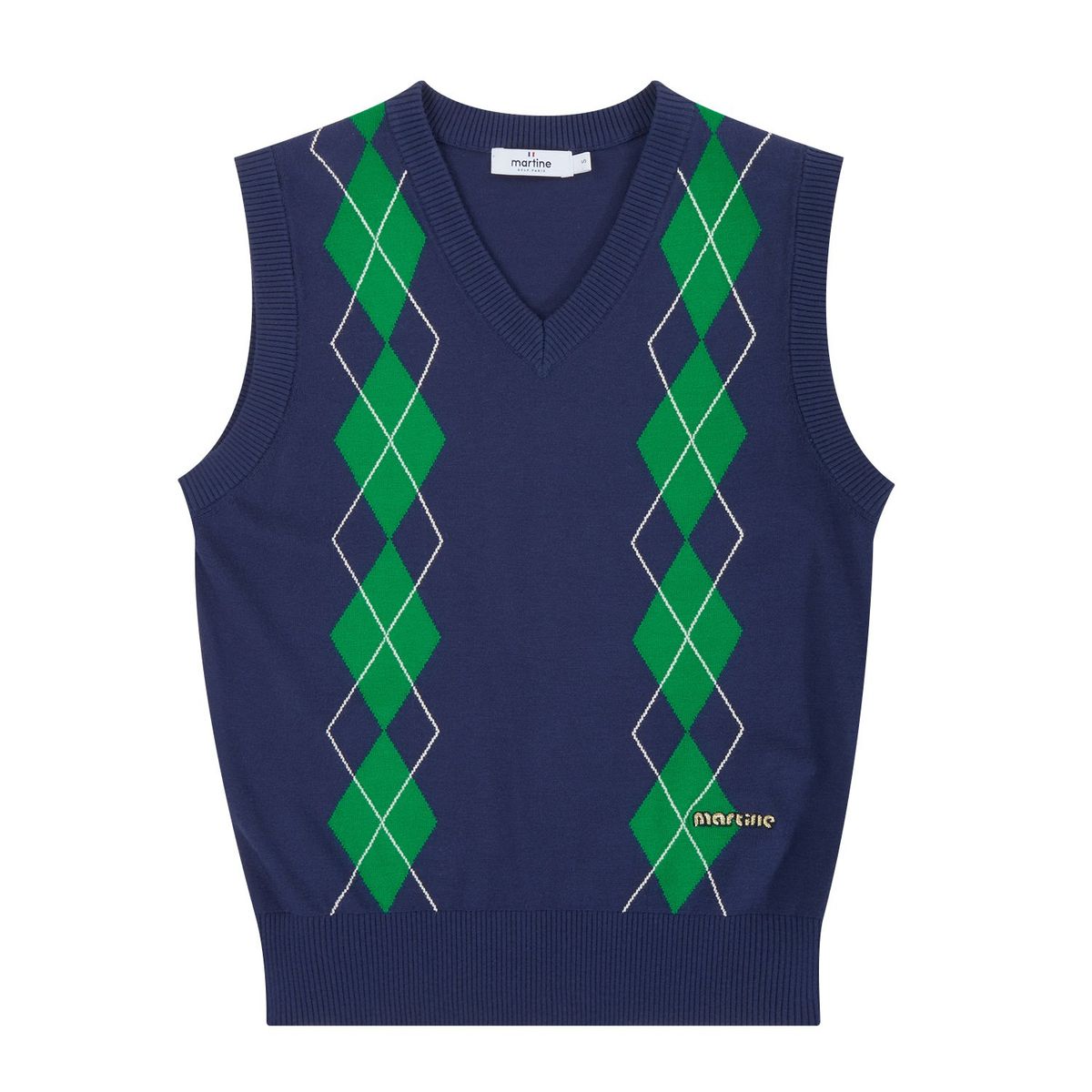마틴골프(MARTINE GOLF) Argyle V-Neck Vest_Navy