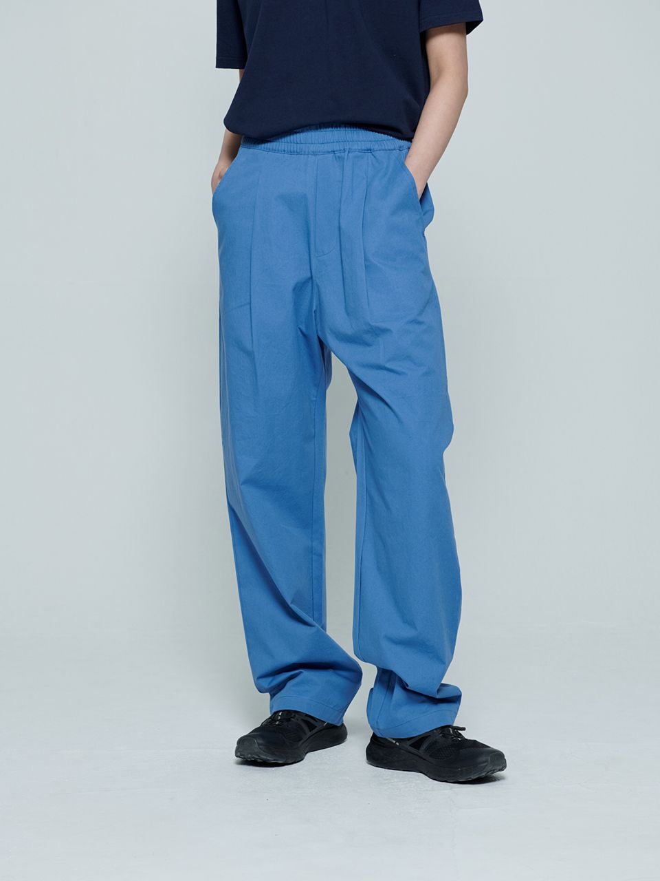 MUSINSA | ENZO BLUES Wide Pintuck Banding Pants (Powder Blue)