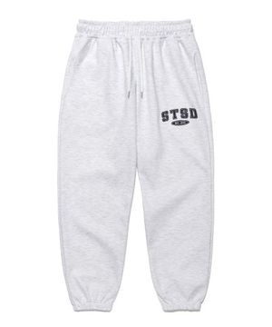 STSD 아치 로고 스웨트 조거팬츠 멜란지 그레이
