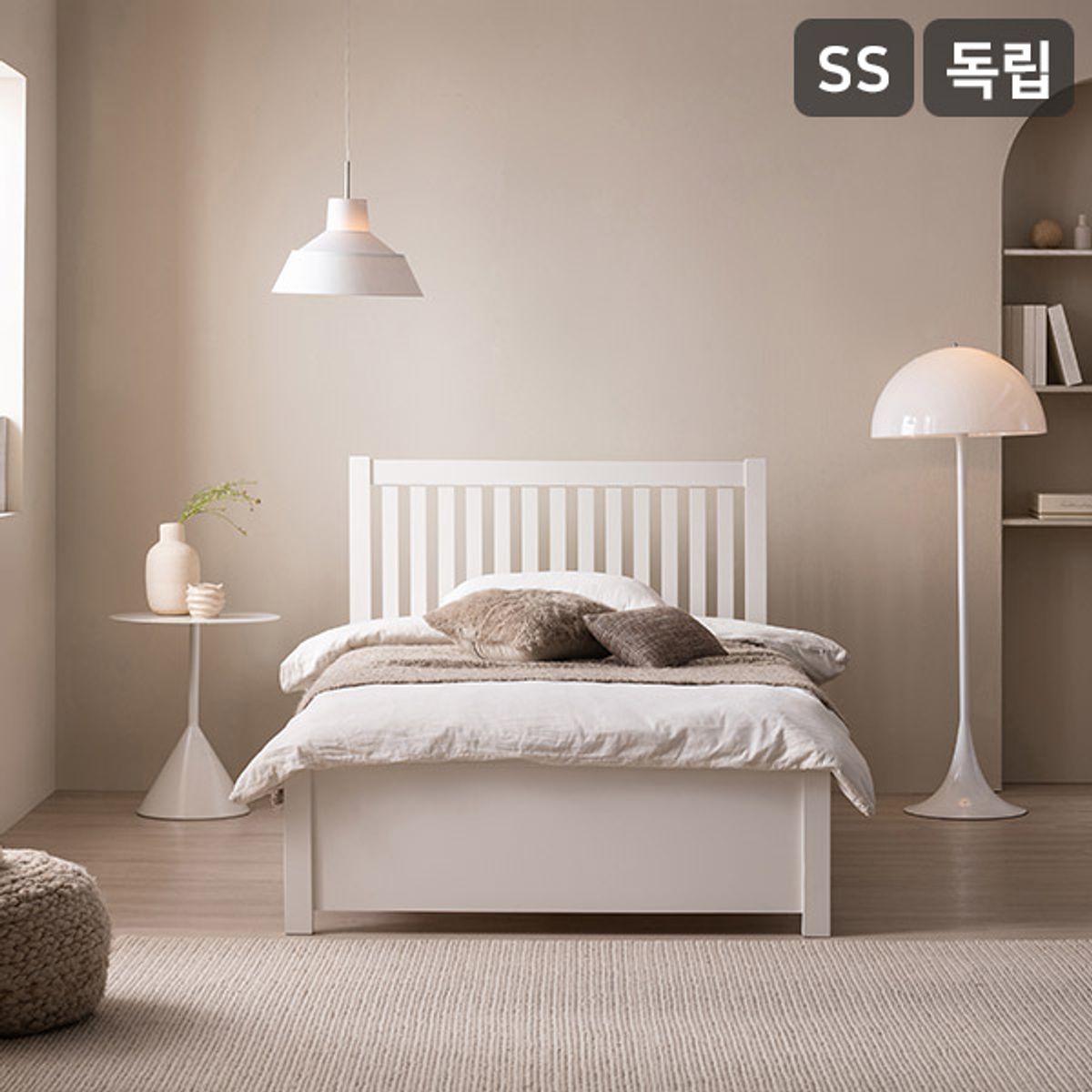 삼익가구(SAMICK) 어라운드 원목 침대(210T 독립스프링 매트리스-슈퍼싱글)