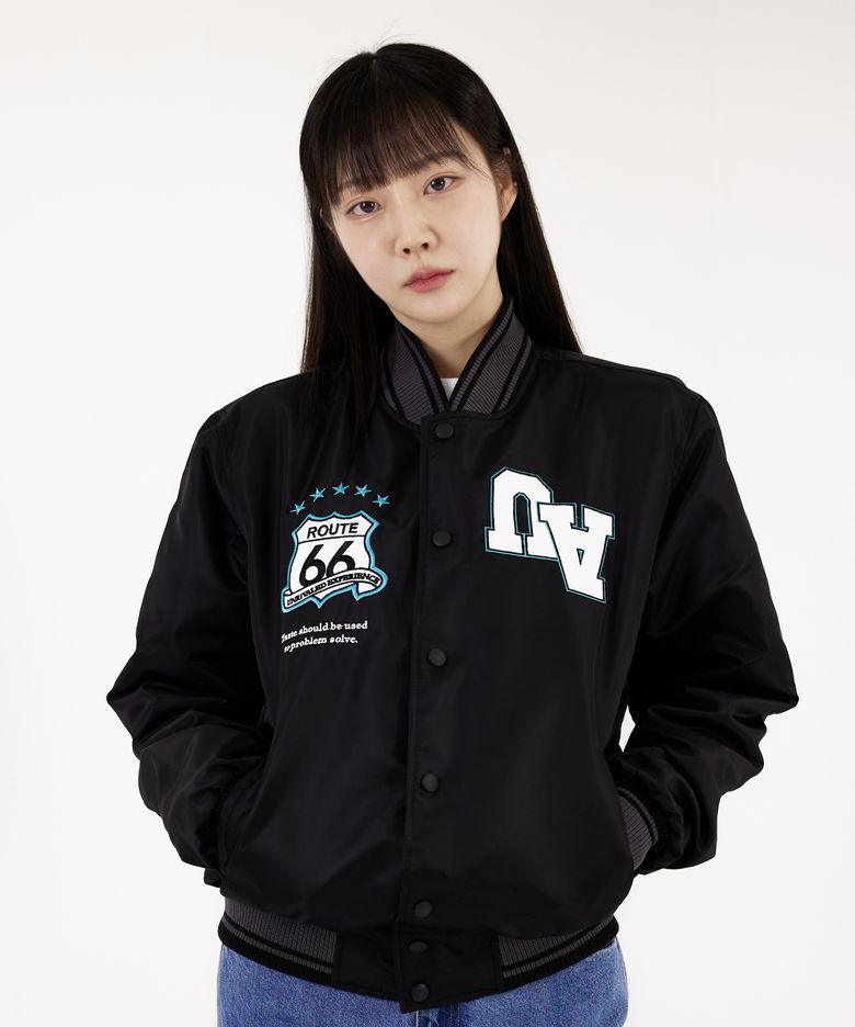 Route66 Varsity Jacket Black