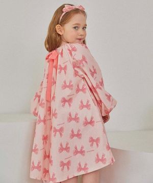 리본 청 포포 원피스