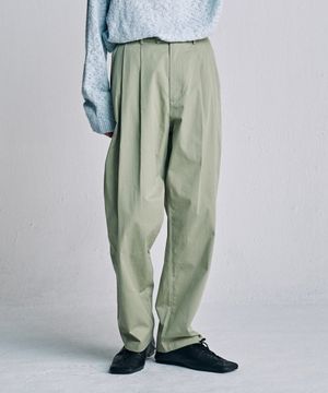 wide tapered chino pants (green)