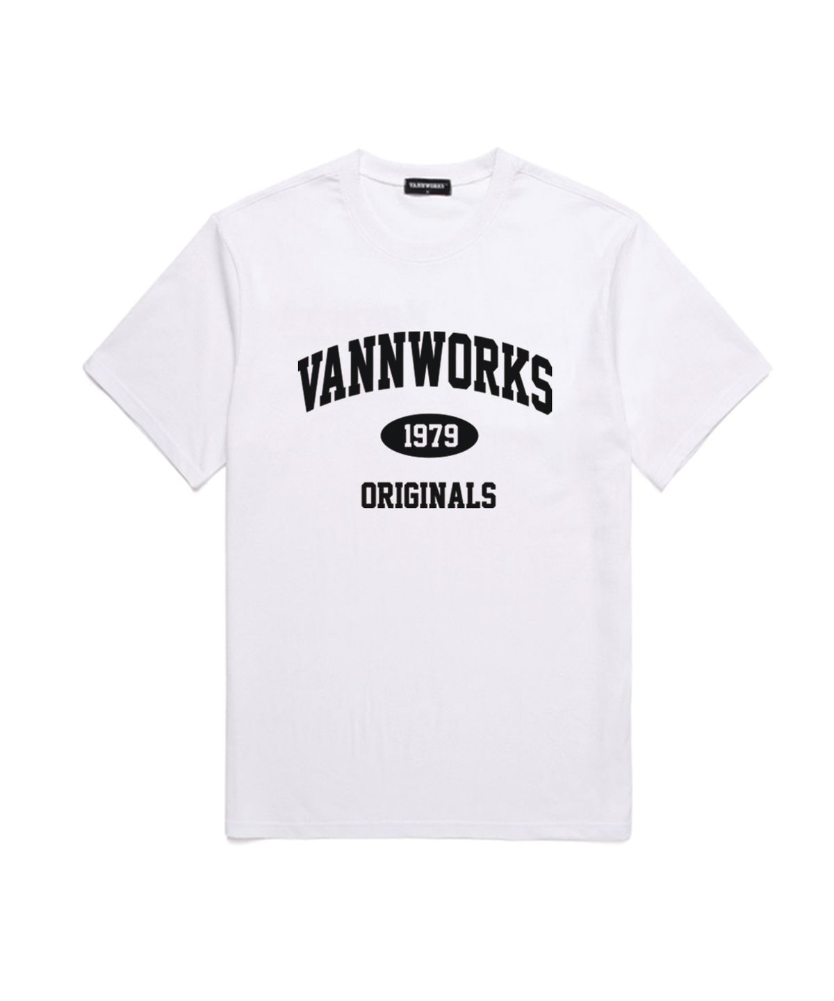 밴웍스(VANNWORKS) 아치 오리지널 반팔 티셔츠 (VS0021) 화이트_블랙