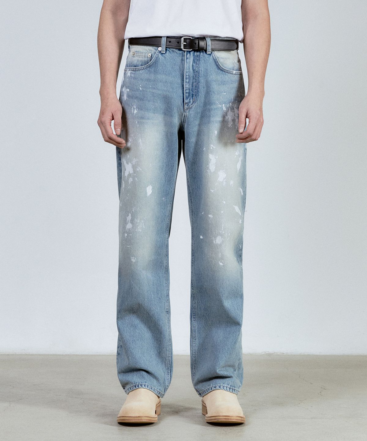 브랜디드(BRANDED) 51066 CONE SPLASH EFFECT JEANS [WIDE STRAIGHT]