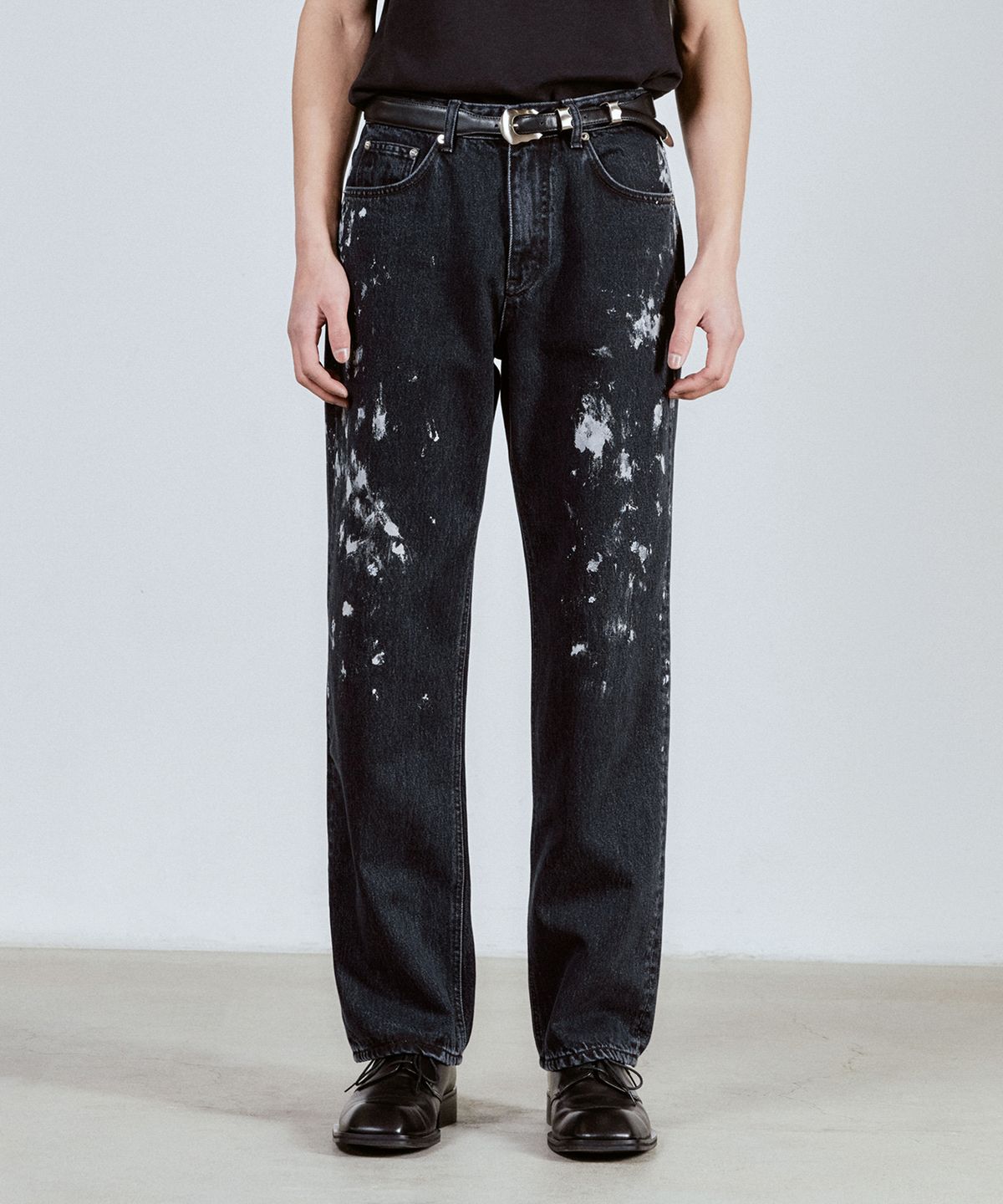 브랜디드(BRANDED) 51067 CONE INK SPLATTER JEANS [WIDE STRAIGHT]