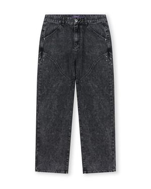 STUDED WESTERN JEAN BLACK WASHED