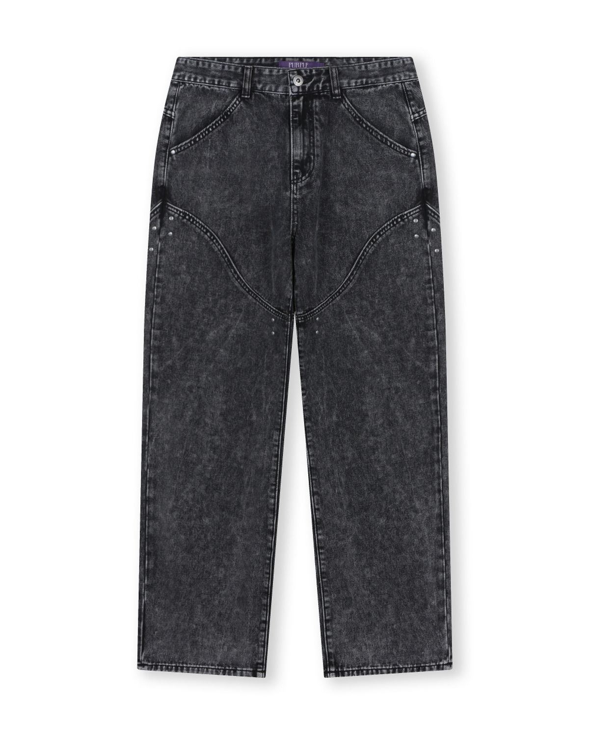 비슬로우(BESLOW) STUDED WESTERN JEAN BLACK WASHED