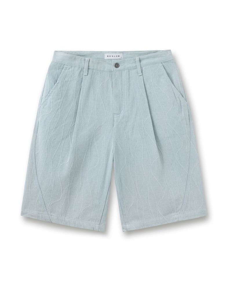 TWIST SEAM DENIM SHORTS WAVE SKY