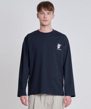 보더콜리 티셔츠 네이비