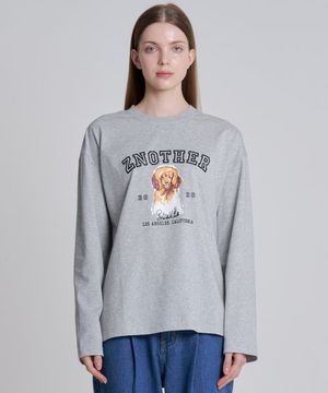 푸들 티셔츠 그레이