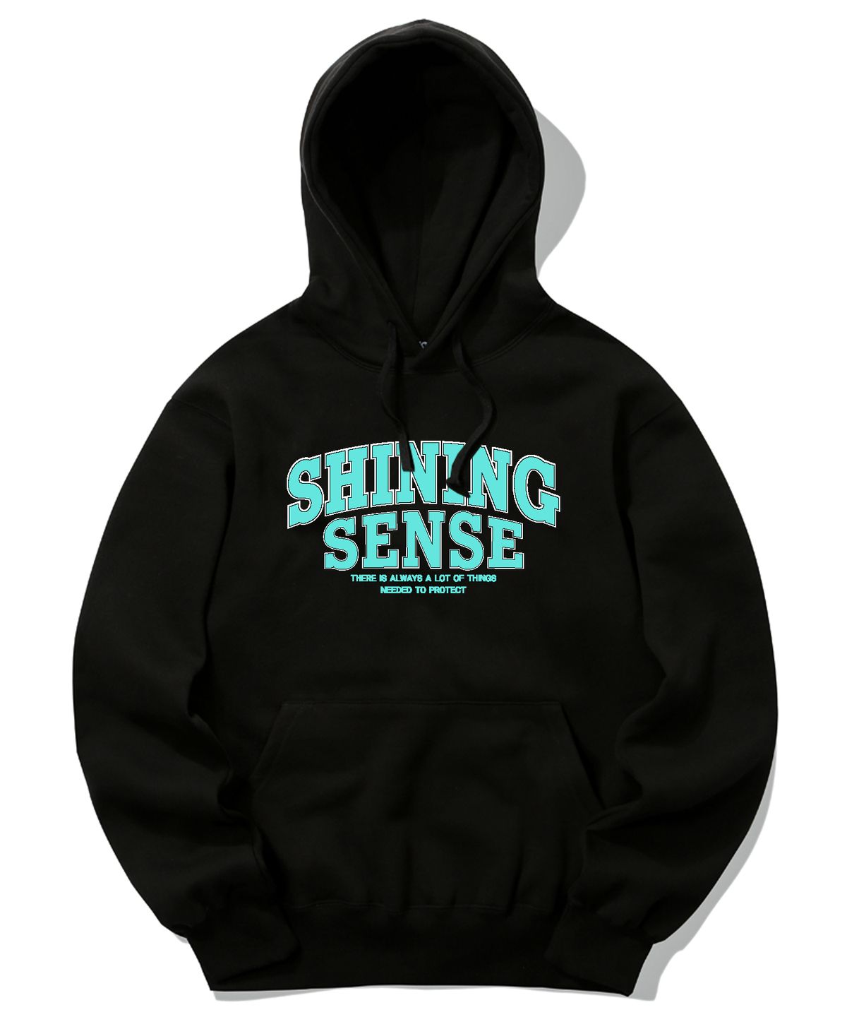 트립션(TRIPSHION) SHINING SENSE VARSITY LOGO 후드티 - 블랙