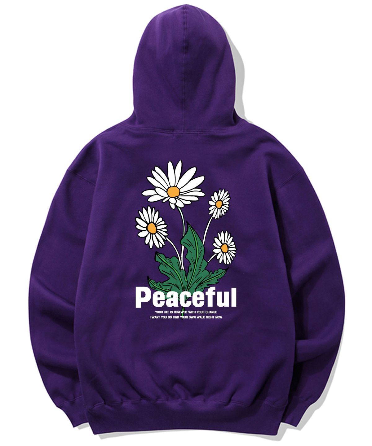 트립션(TRIPSHION) PEACEFUL DAISY BUNDLE GRAPHIC 후드티 - 퍼플