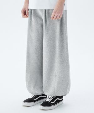 딥 턱 벌룬핏 스웨트 조거 팬츠 (MELANGE GRAY)