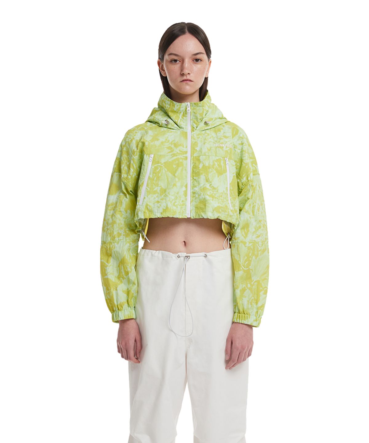 트렁크프로젝트(TRUNK PROJECT) Tie-dye Cropped Jacket_Green