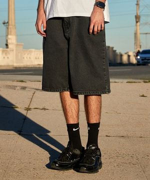 버뮤다 데님 하프팬츠 블랙 FSP110