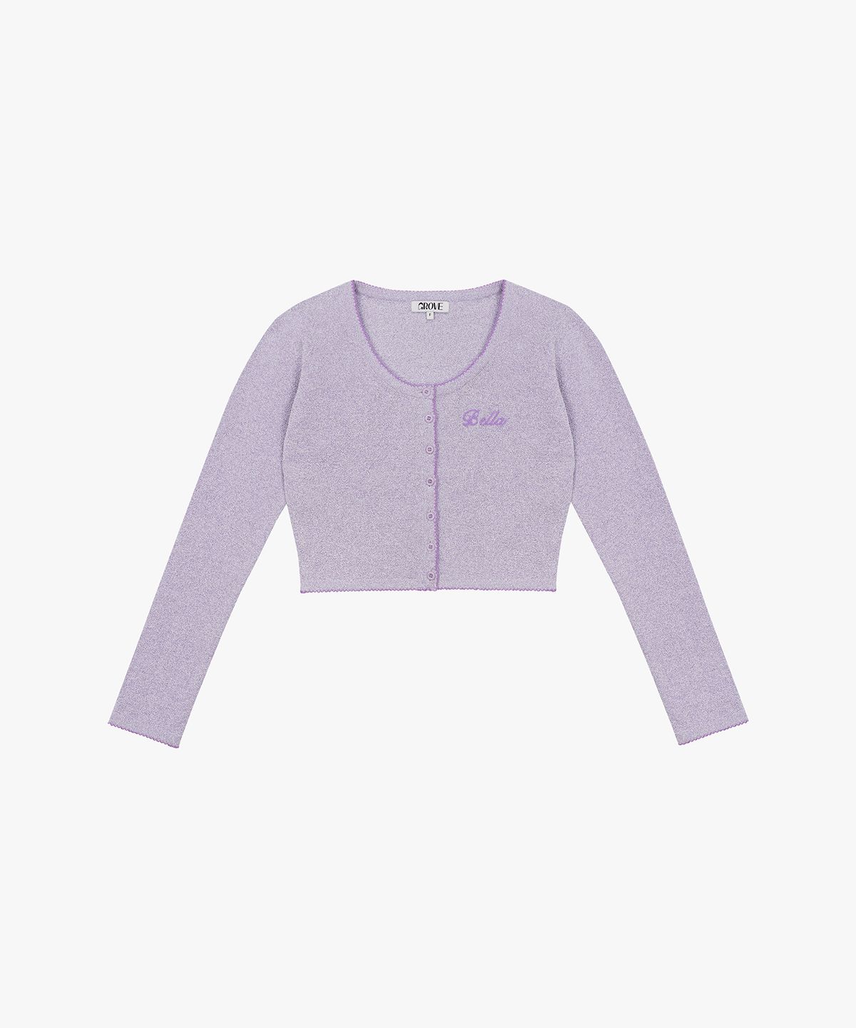 그로브(GROVE) 23SS BELLA CARDIGAN_ PURPLE