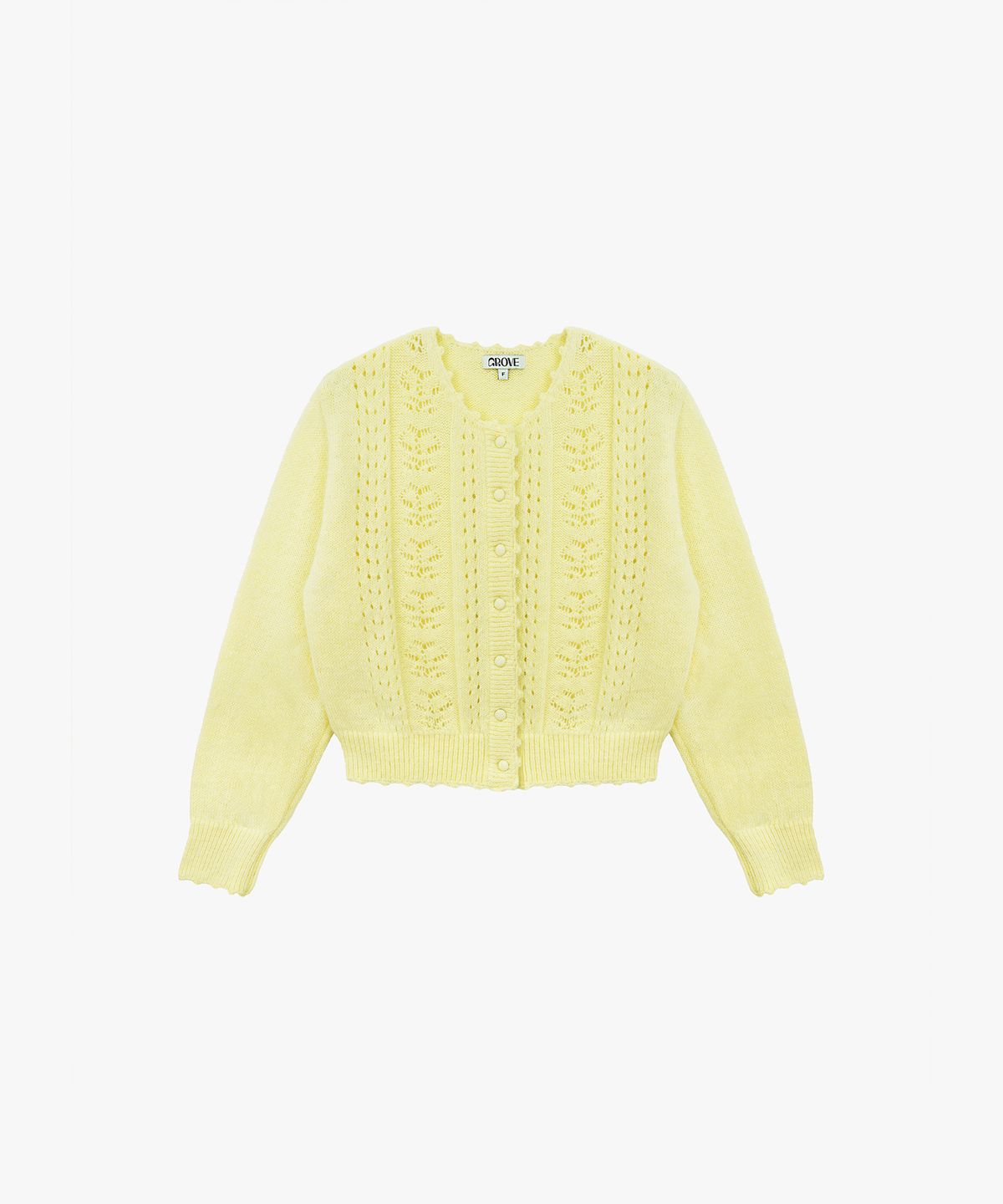 그로브(GROVE) CANDY CARDIGAN_YELLOW