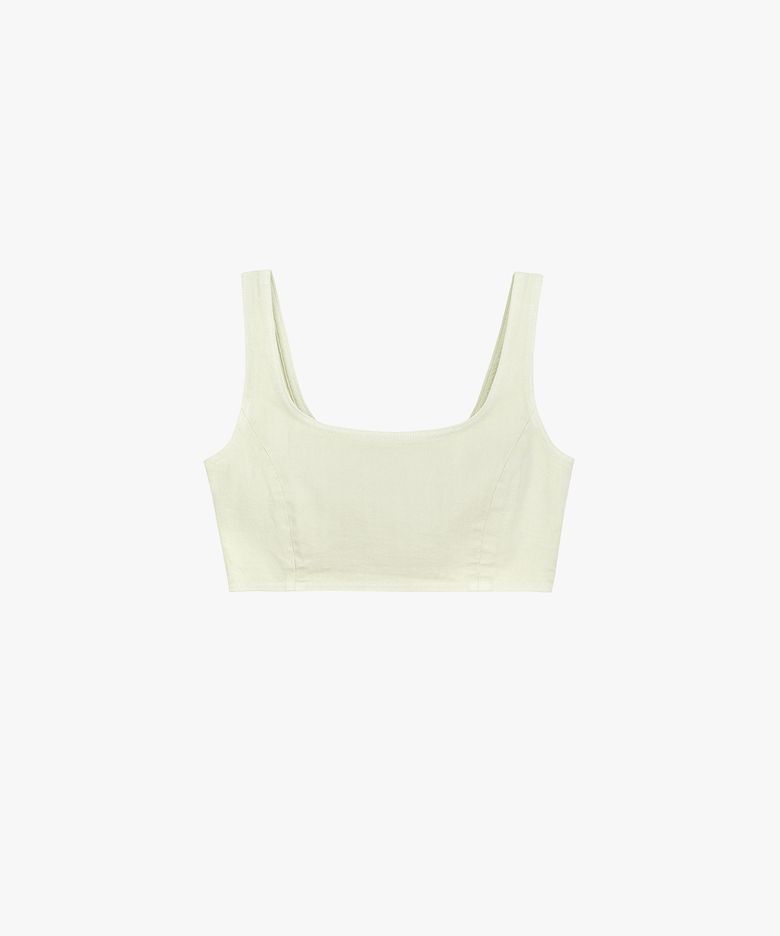 23SS HEIVE DENIM BUSTIER_CREAM