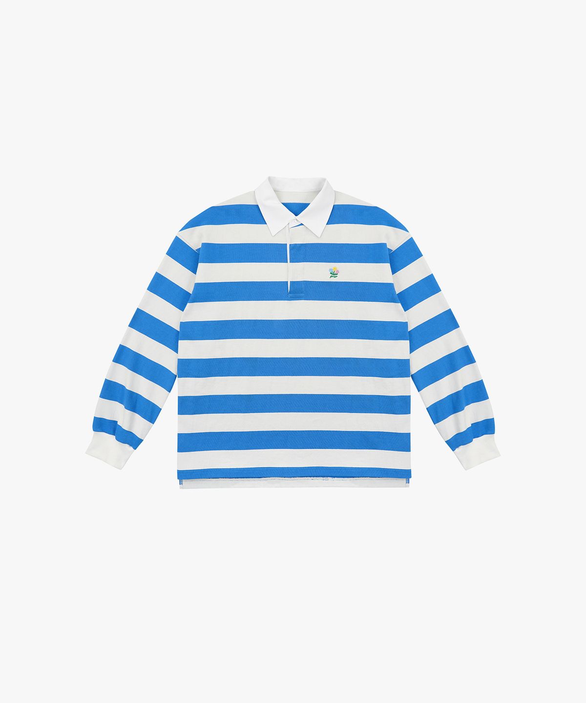 그로브(GROVE) 23SS POLD T-SHIRTS_BLUE/IVORY