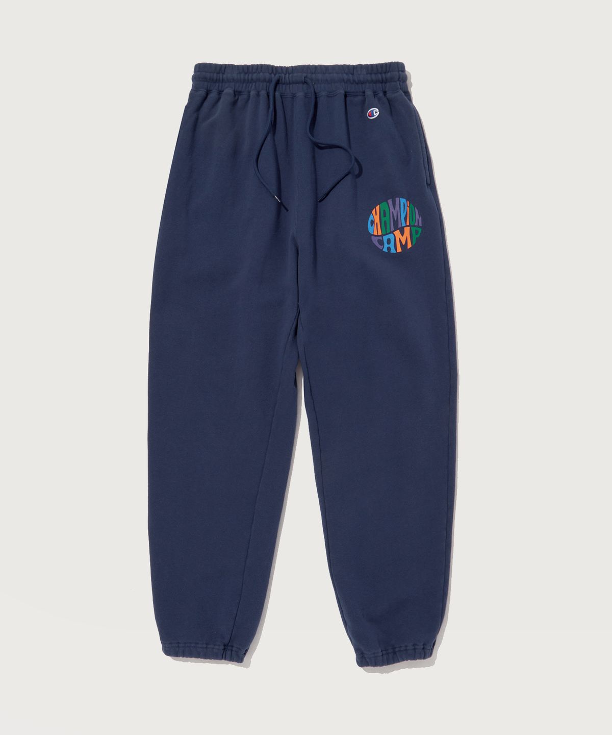 챔피온(CHAMPION) 캠프 스쿨 그래픽 밴딩 조거 팬츠 Normal Navy