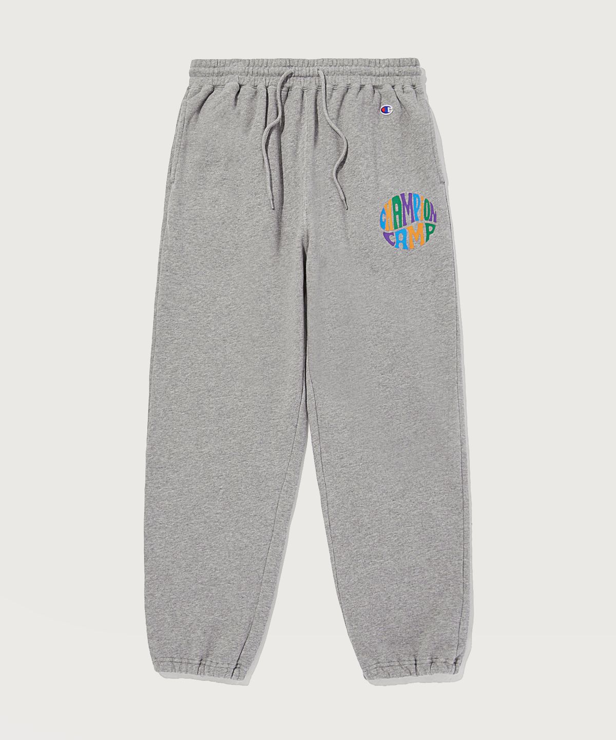 챔피온(CHAMPION) 캠프 스쿨 그래픽 밴딩 조거 팬츠 Normal Grey