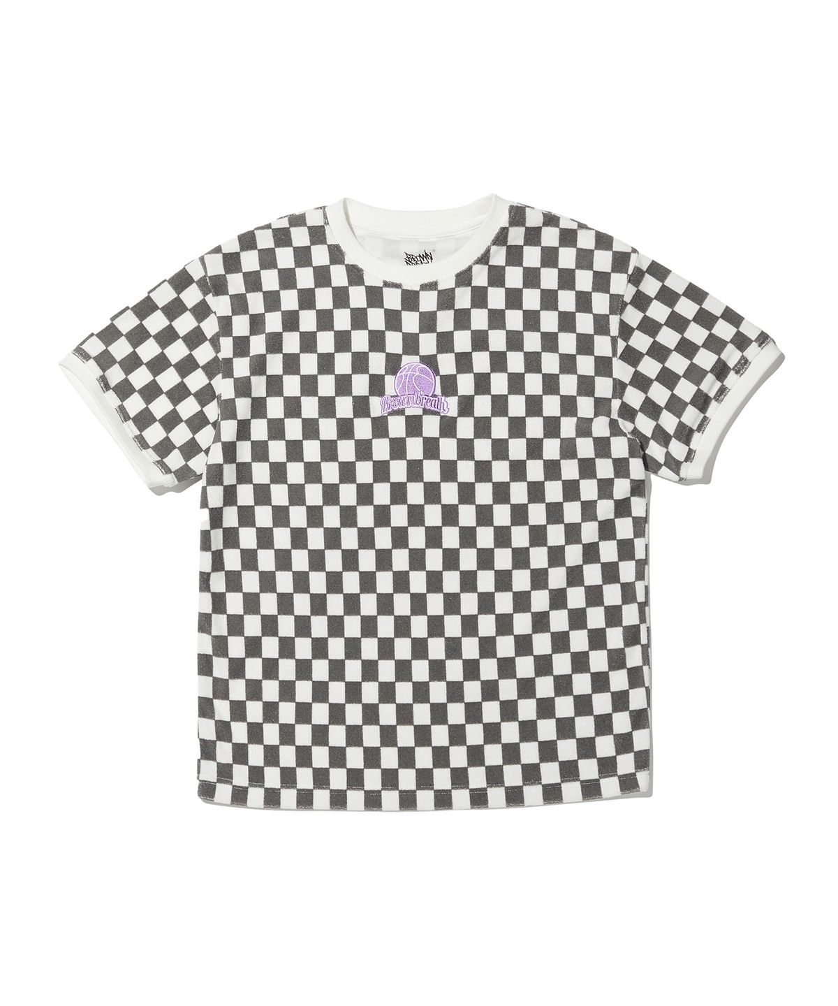 브라운브레스 키즈(BROWNBREATH KIDS) KIDS CHECKERBOARD T-SHIRTS - CHARCOAL