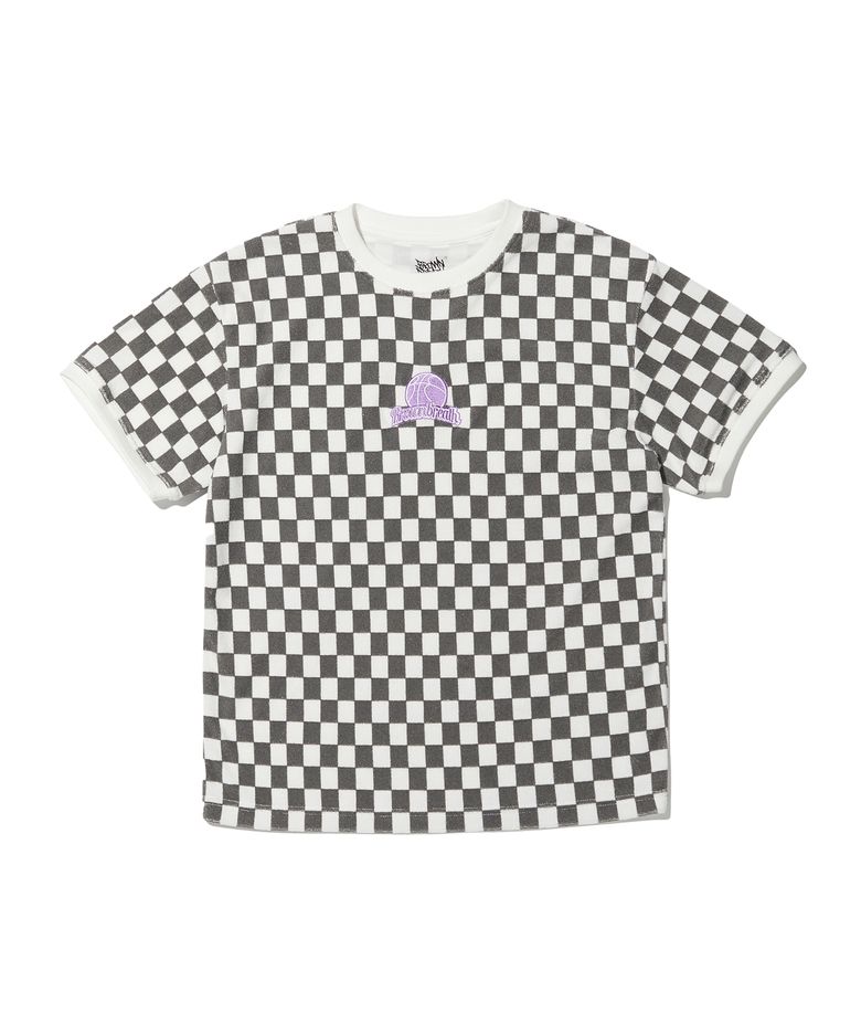 KIDS CHECKERBOARD T-SHIRTS - CHARCOAL