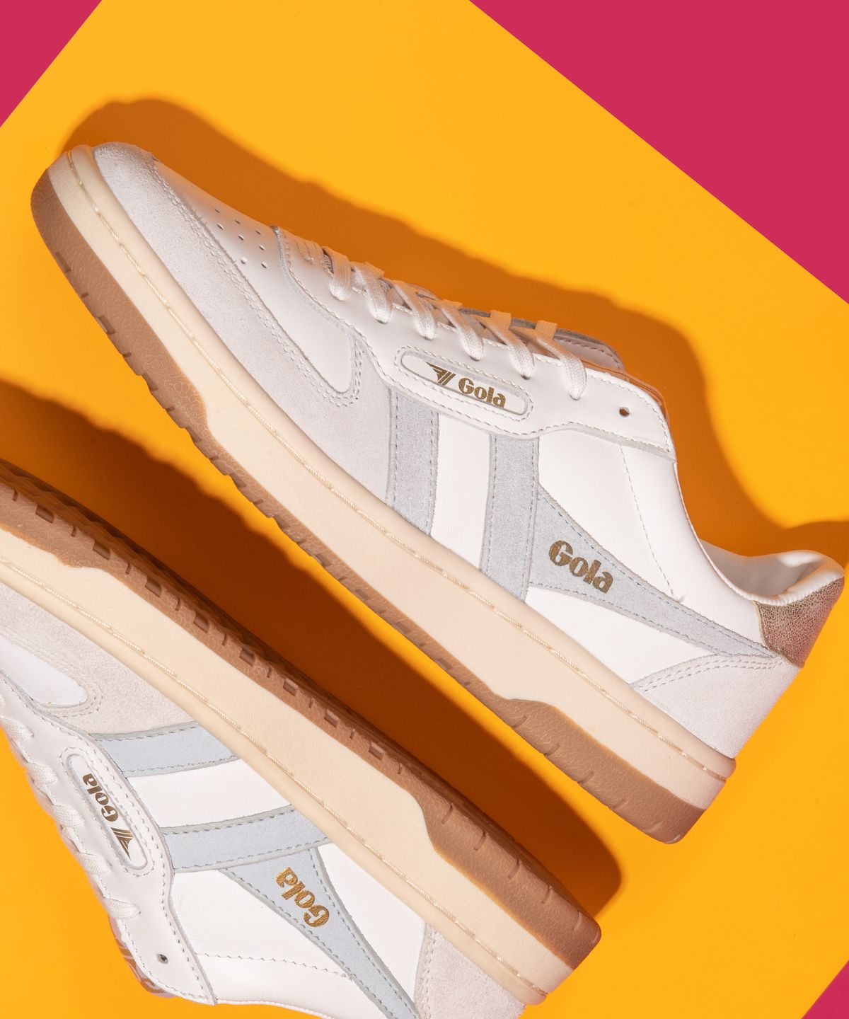 골라 클래식(GOLA CLASSICS) 호크 화이트 아이스블루 골드 CLB336WA