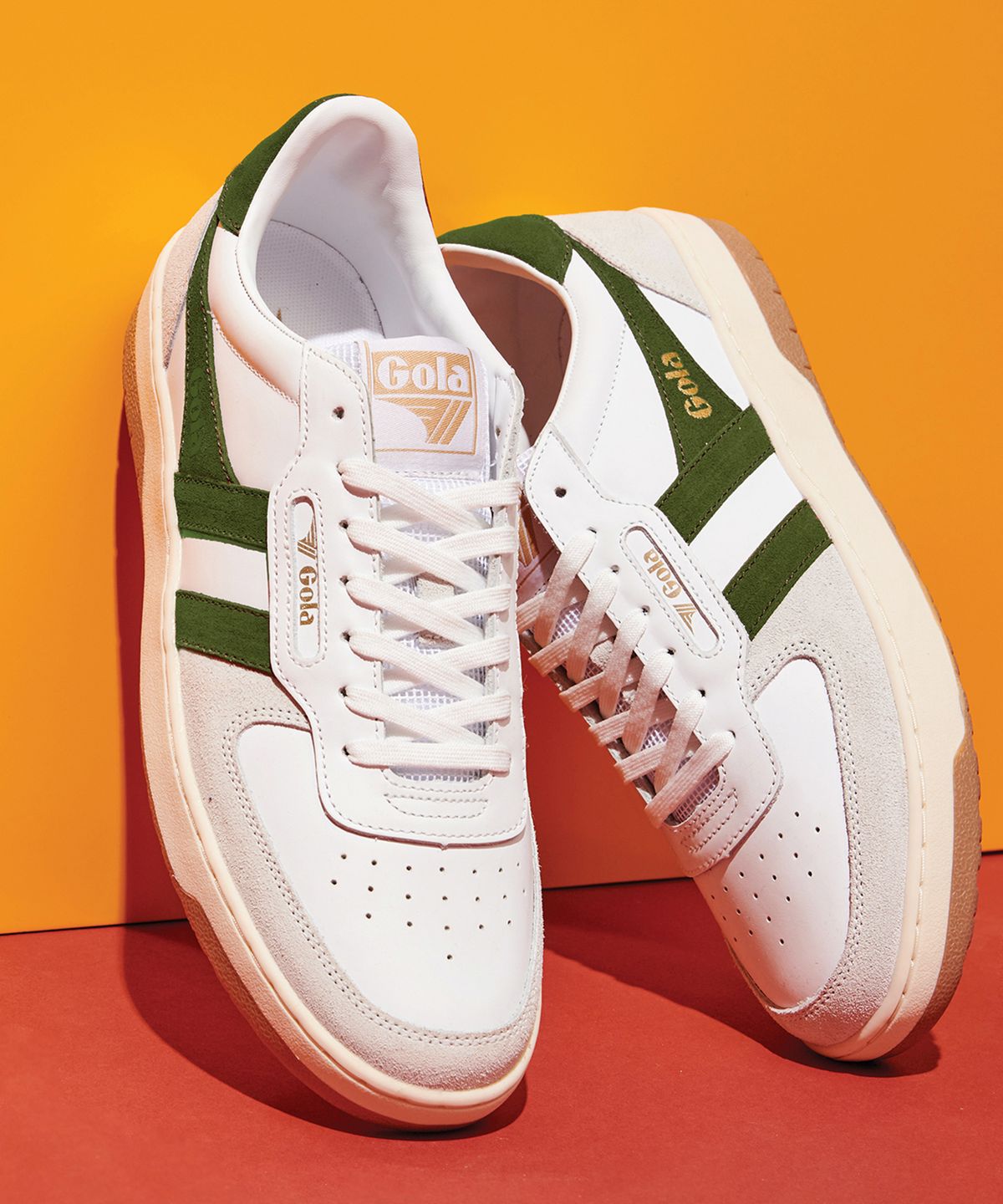 골라 클래식(GOLA CLASSICS) 호크 화이트 다크그린 CMB336XN
