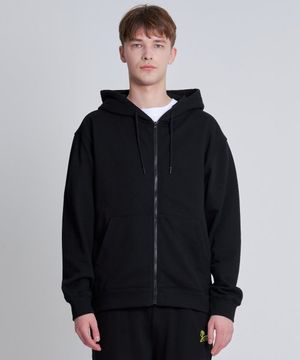 남/여 공용 HOODIE ZIP-UP BLACK