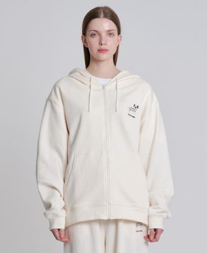 남/여 공용 HOODIE ZIP-UP WHITE