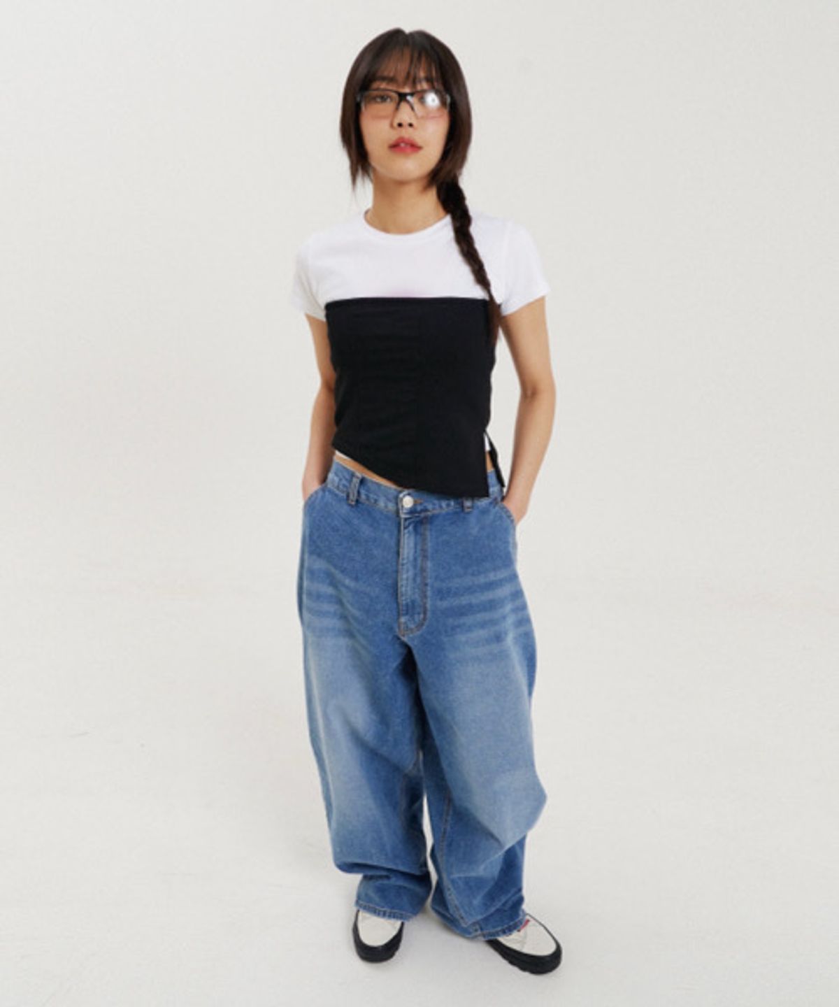 더파코(THE FACO) SIDE SLIT TUBE TOP BLACK
