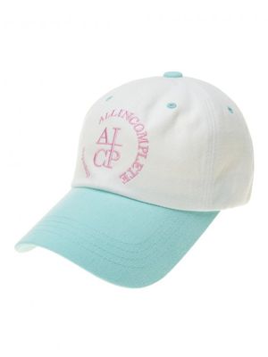 라운드 로고 볼캡 (아쿠아 & 화이트)