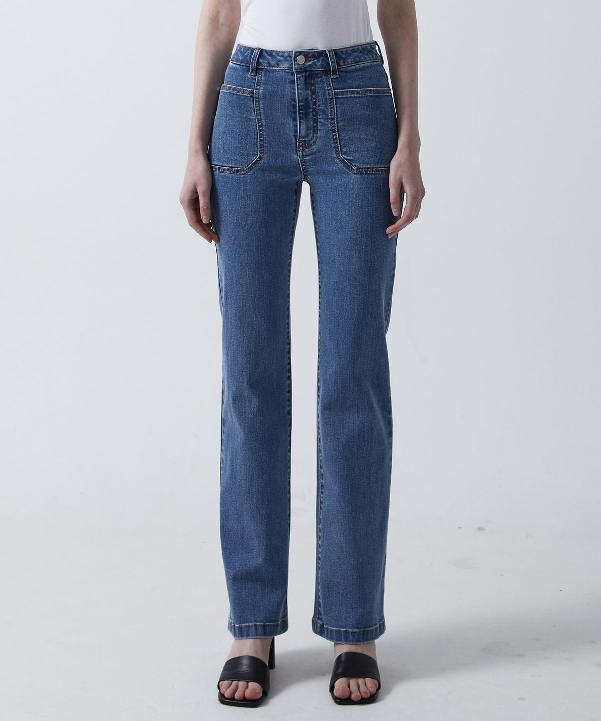 람(RAAM) RP161 앞포켓 스트레이트 팬츠(Blue/Light Blue)