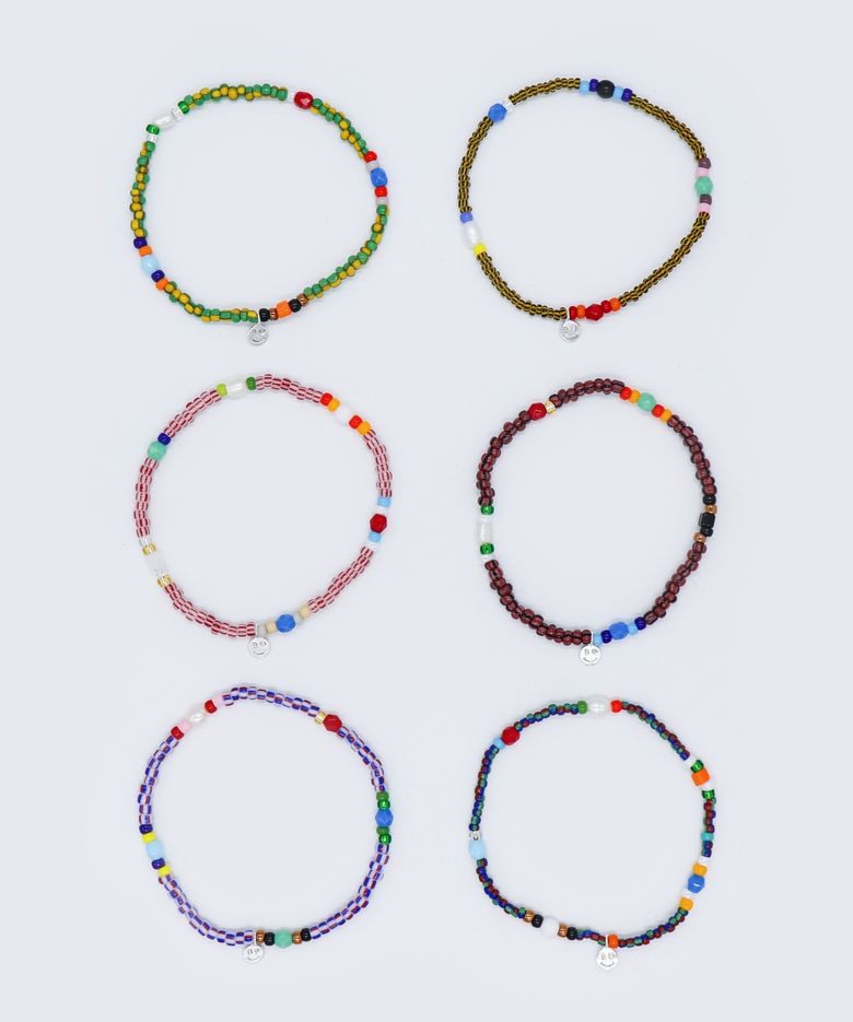 Tropic play color beads Bracelet 미니 스마일 참 트로픽 컬러 비즈 팔찌