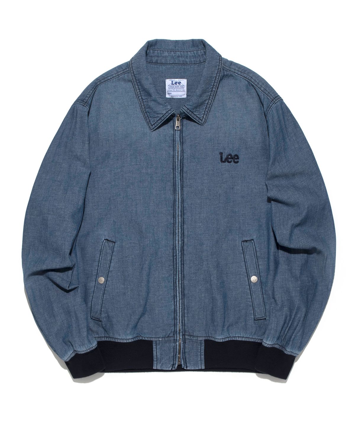 리(LEE) 린넨 데님 블루종 점퍼 인디고 라이트