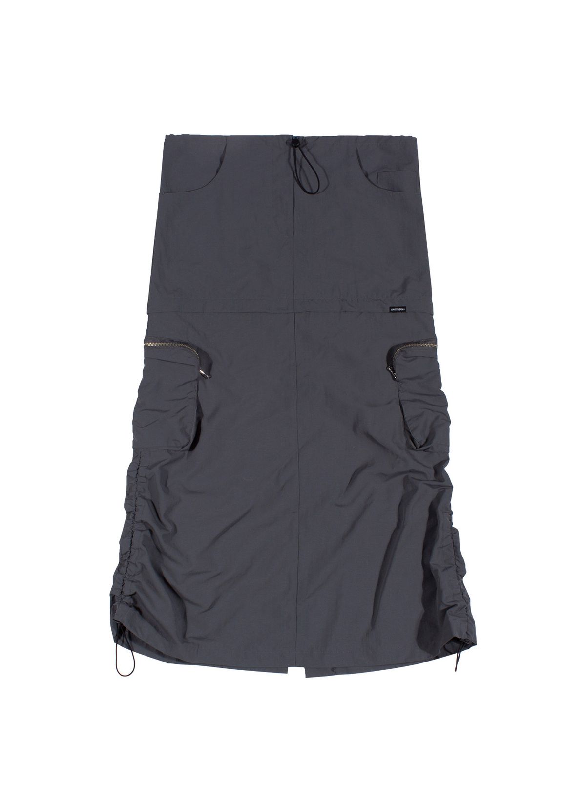 어나더에이(ANOTHER A) 카고 스트링 집업 스커트 (Dark Gray)